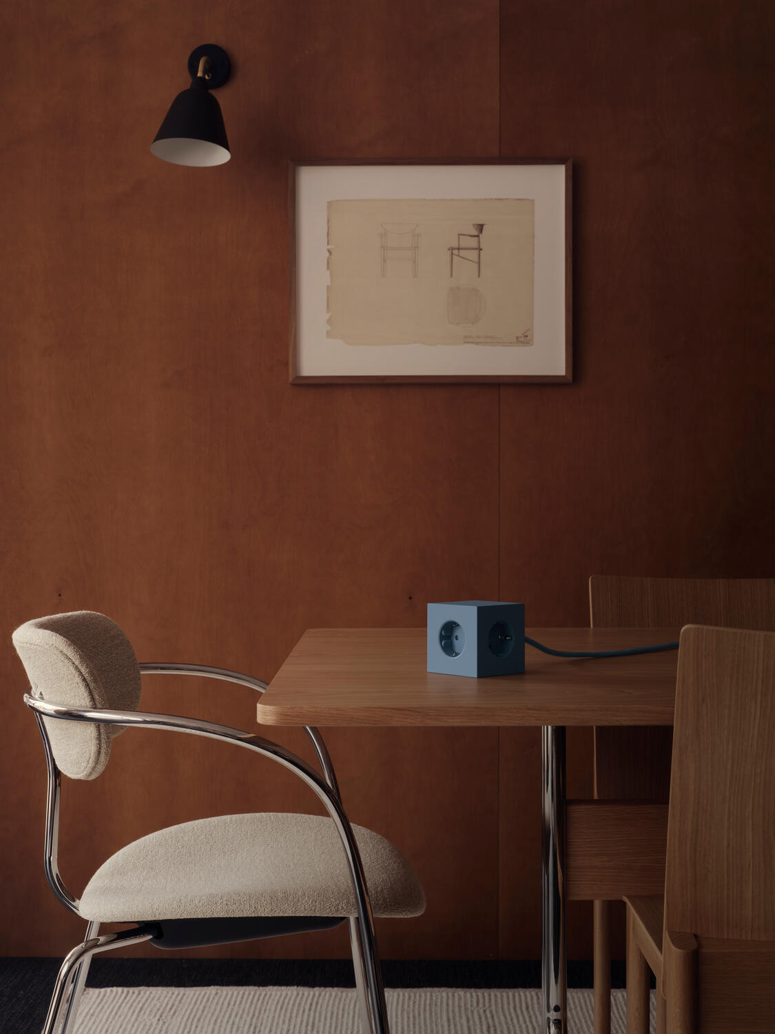 Square 1, USB-C & magnetisk stikdåse - Shark Blue